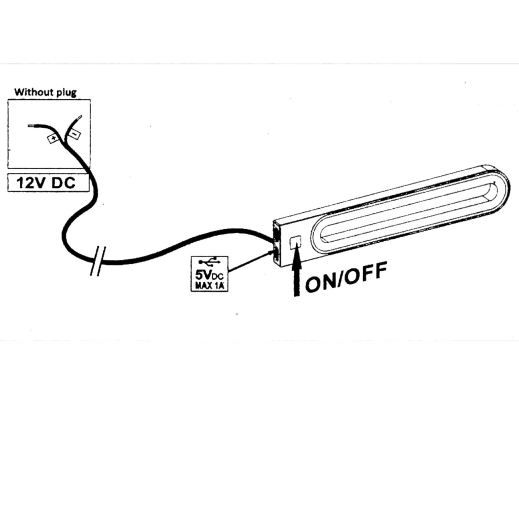BBAtechniek - Bolonga B LED wandlamp 12V 3W zwart 2x 1A USB (1x)