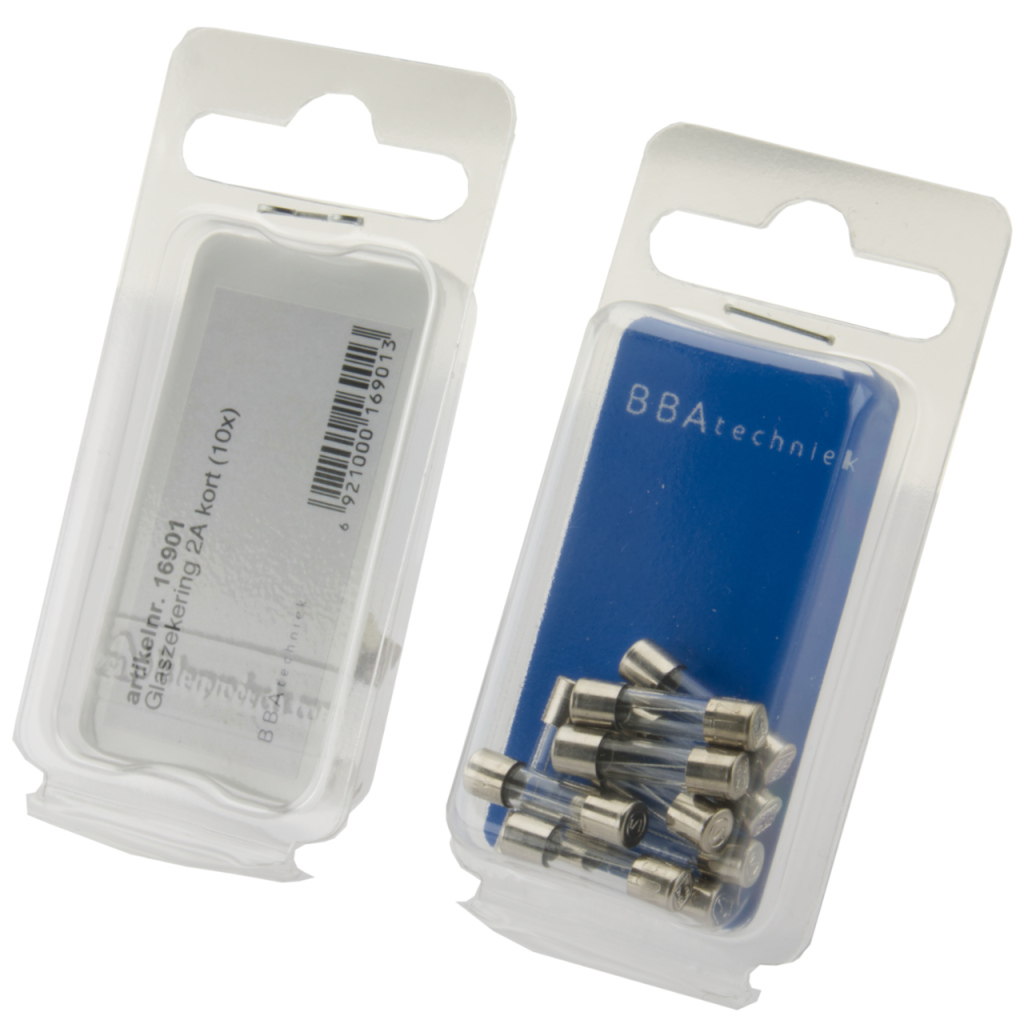 BBAtechniek - Glaszekering 2A kort (10x)