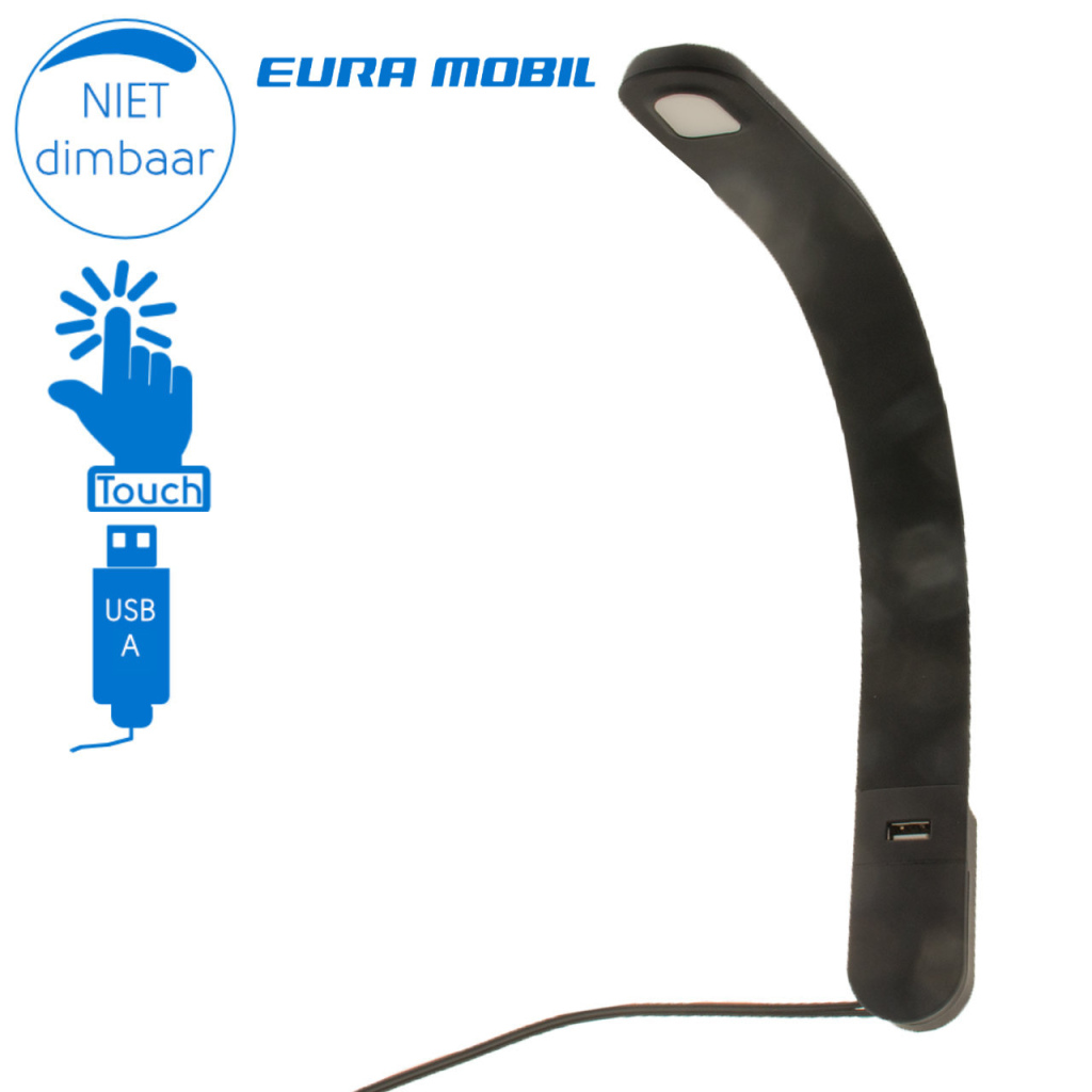 BBAtechniek - León flex LED 12V 1.2W 4100K 80lm USB zwart (1x)