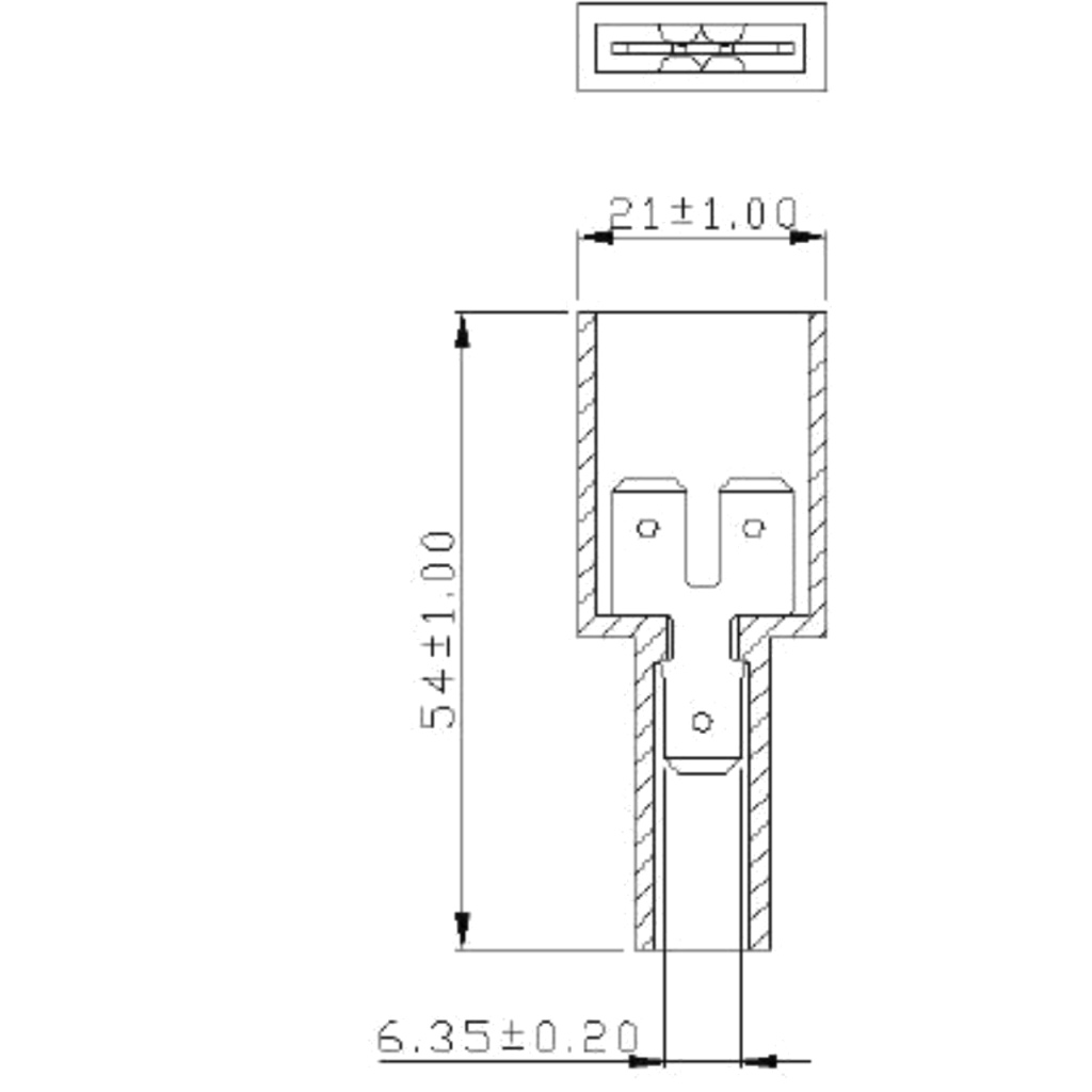 BBAtechniek - Doorverbindconnector 1/2-polig 6.3x0.8mm (25x)