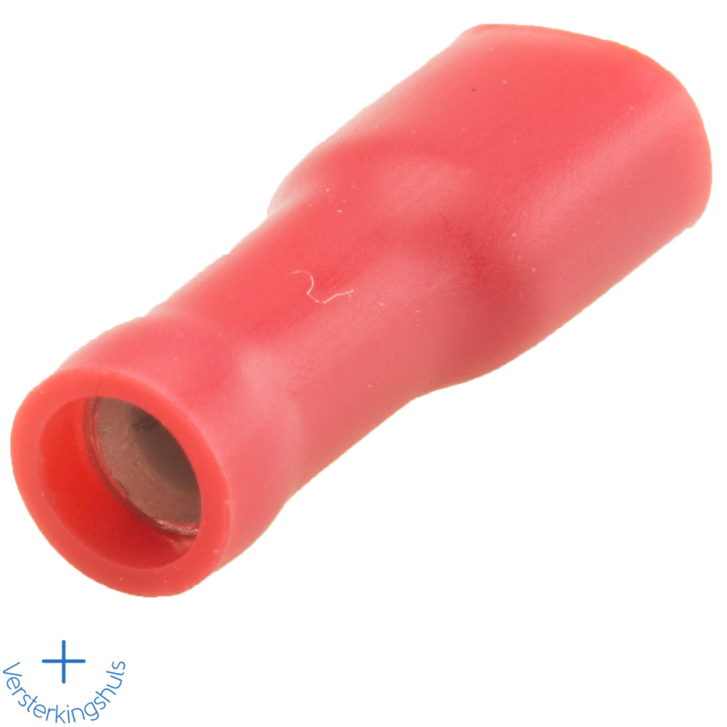 BBAtechniek - Vlakstekerhuls 4.8x0.5mm* rood (10x)