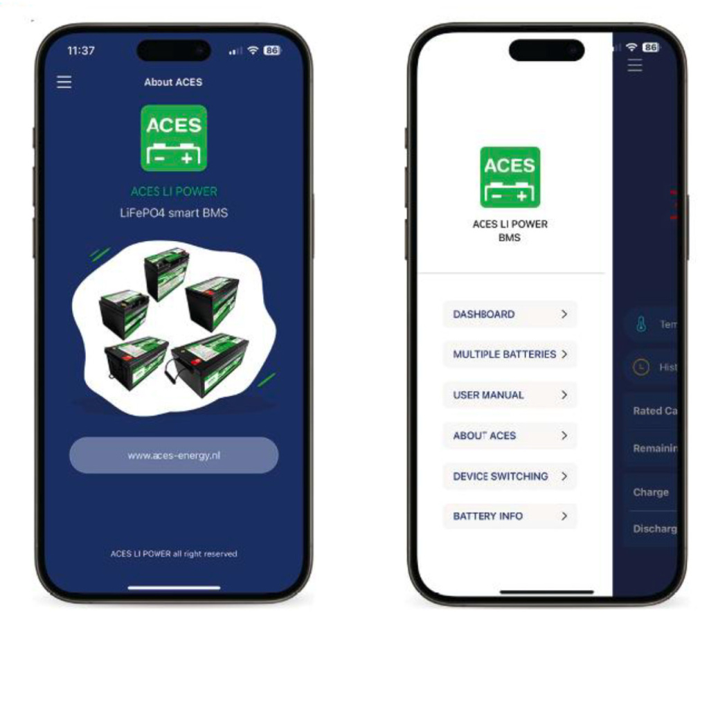 BBAtechniek - 12V 100Ah Aces Lithium accu zonder lader (1x)