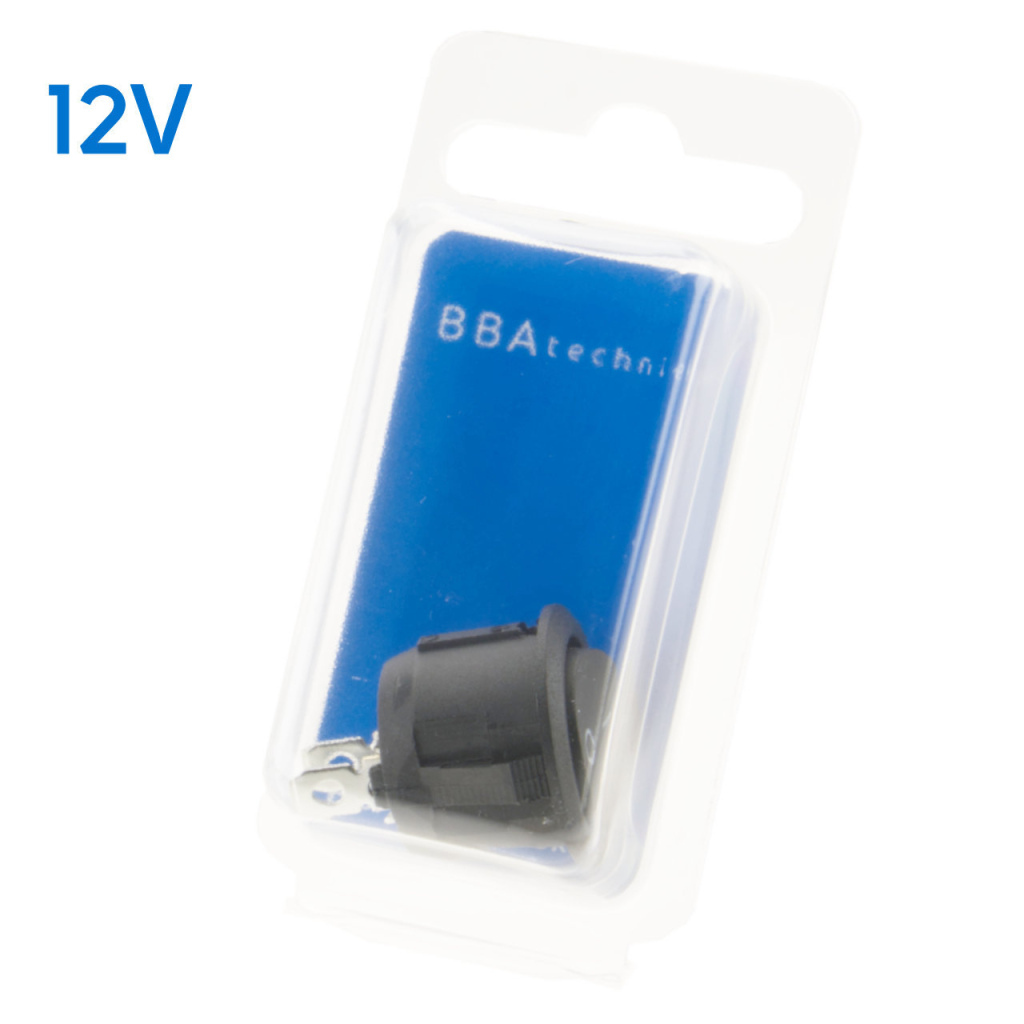 BBAtechniek - 12V 16A 2-polig On-Off schakelaar mini iconen (1x)