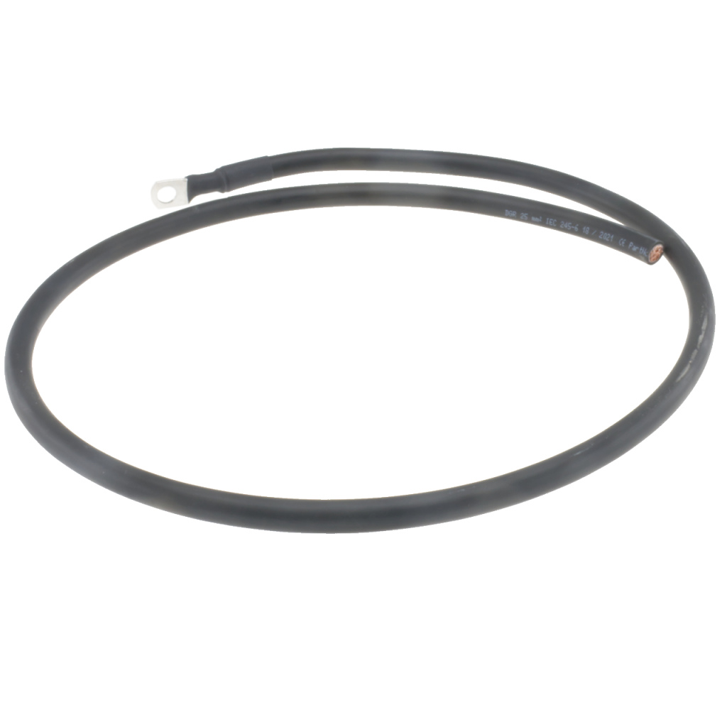 BBAtechniek - 25mm2 accu kabel flexibel zwart  (1.0m)