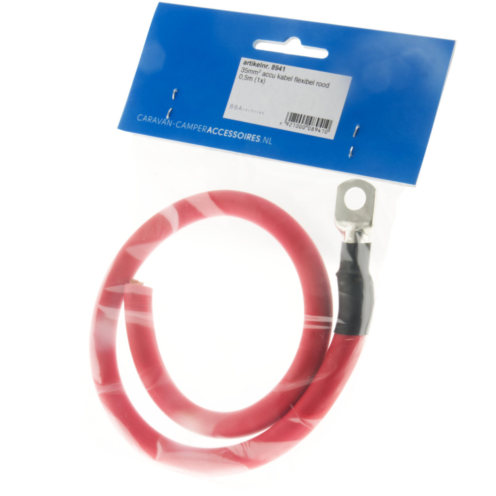 BBAtechniek - 35mm2 accu kabel flexibel rood (0.5m)