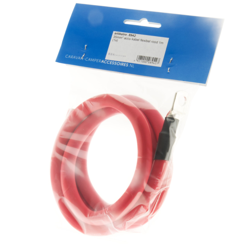 BBAtechniek - 35mm2 accu kabel flexibel rood (1.0m)