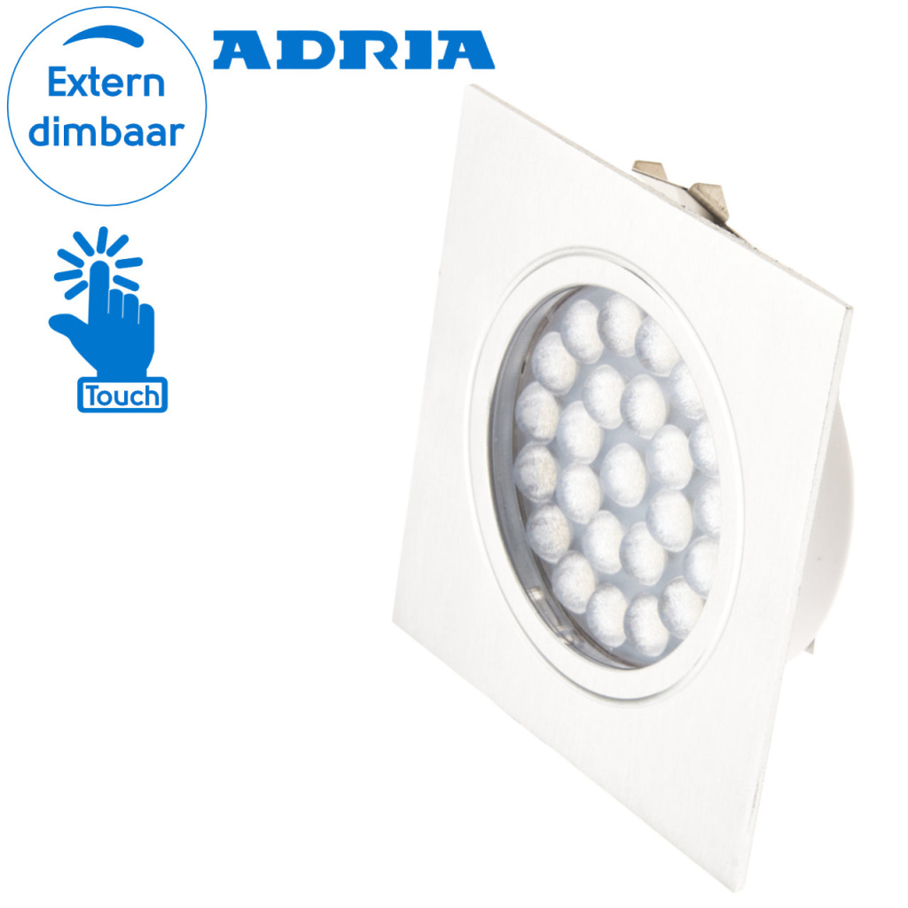 BBAtechniek - Adria A LED inbouwspot 12V 1.6W touch switch (1x)