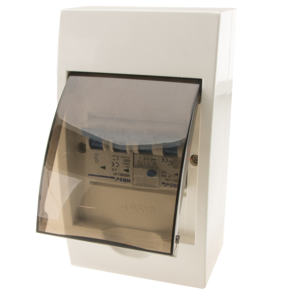 BBAtechniek - Zekeringkast 10A + dubbelpolige aardlek 30mA (1x)