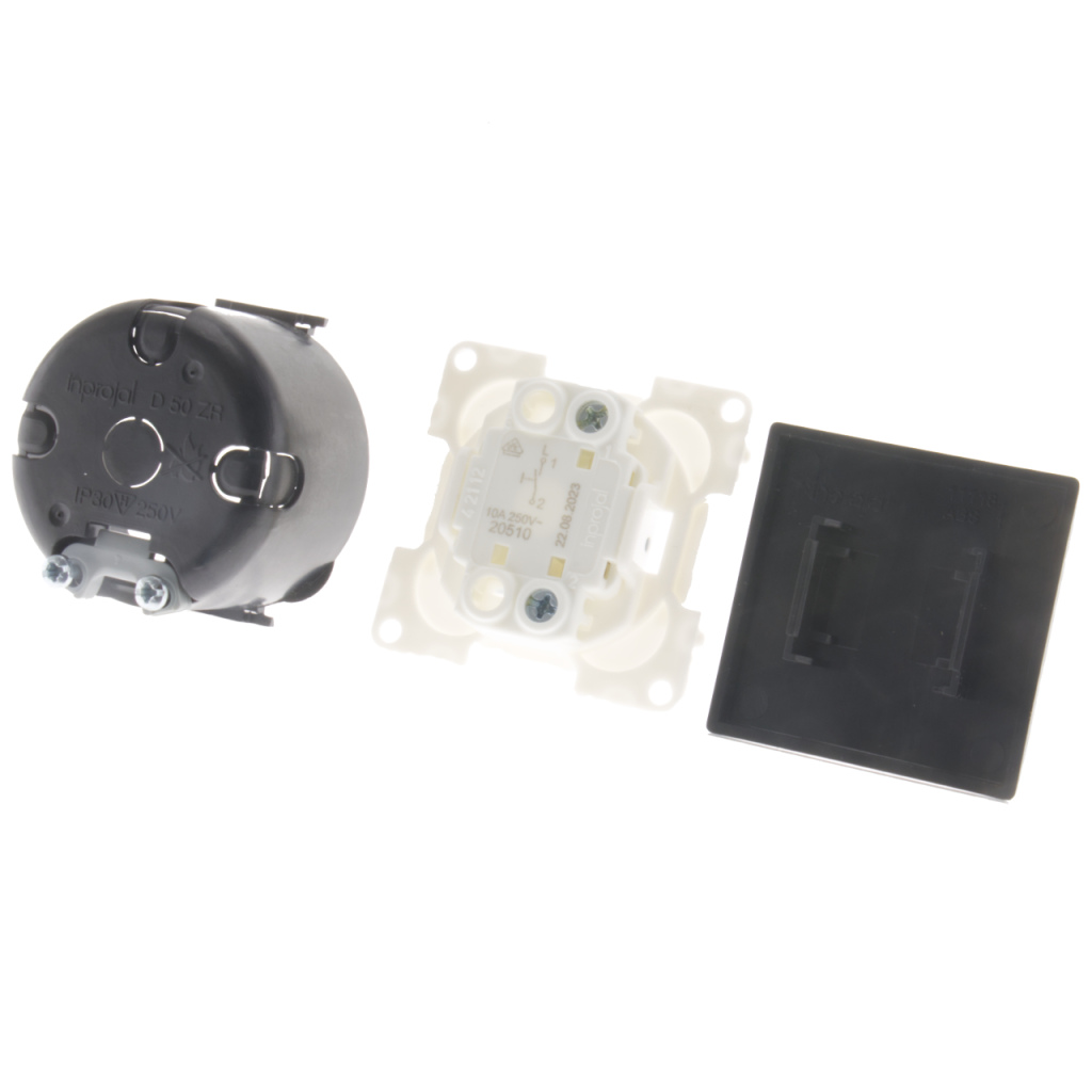 BBAtechniek - Drukvlakschakelaar enkel 230V 10A S20.000 (1x)