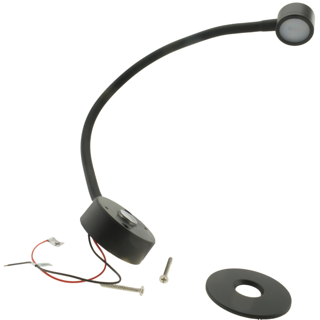 BBAtechniek - Cantanzaro flex LEDspot 12V 2W zwart met USB (1x)