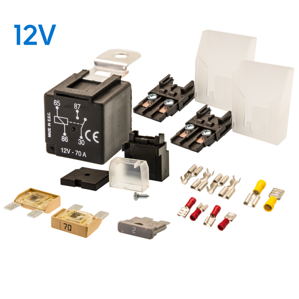 BBAtechniek - Accu 1 en 2 scheidingsrelais 12V/70Ah (1x) 