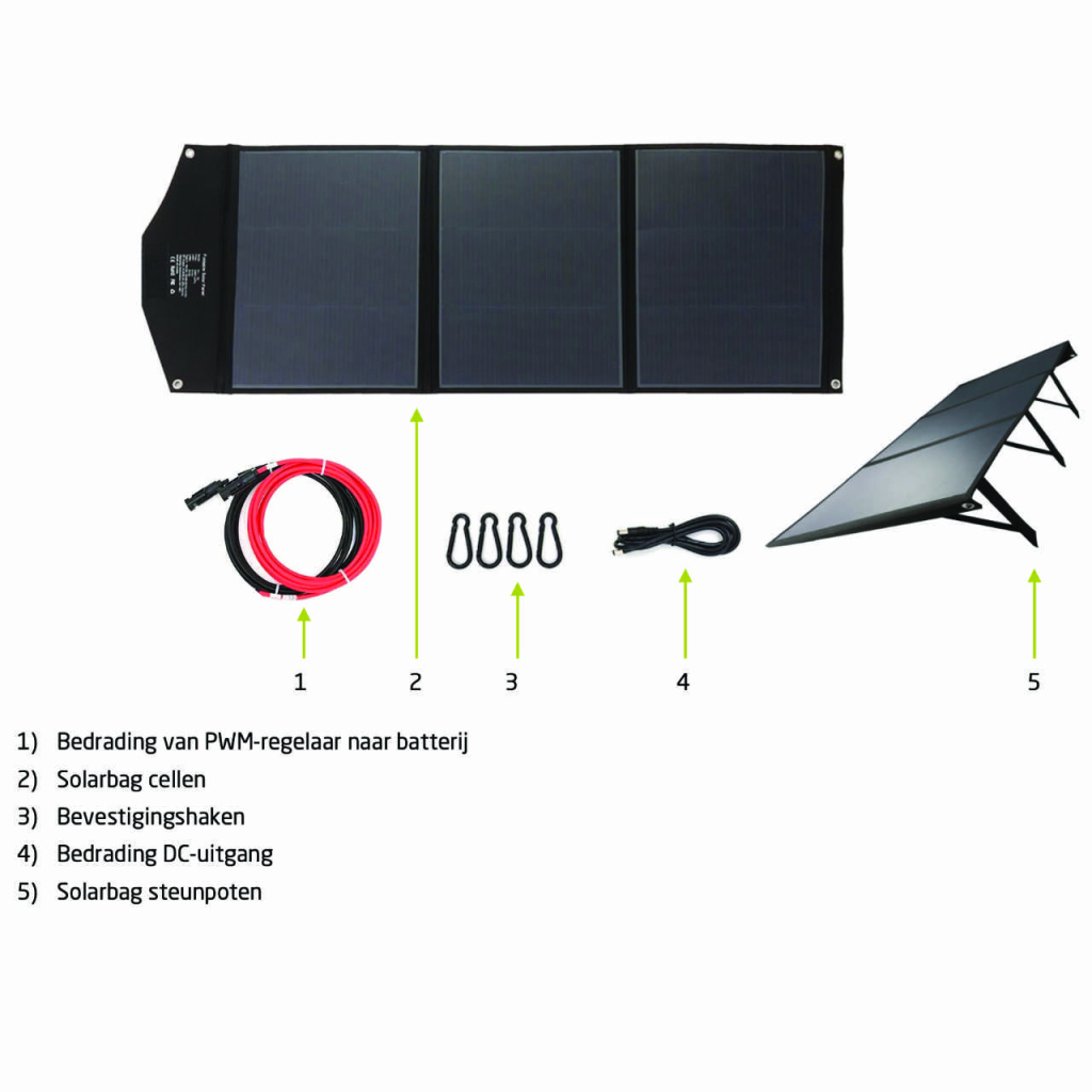 BBAtechniek - 100 Wp opvouwbaar zonnepaneel Pro-User (1x)