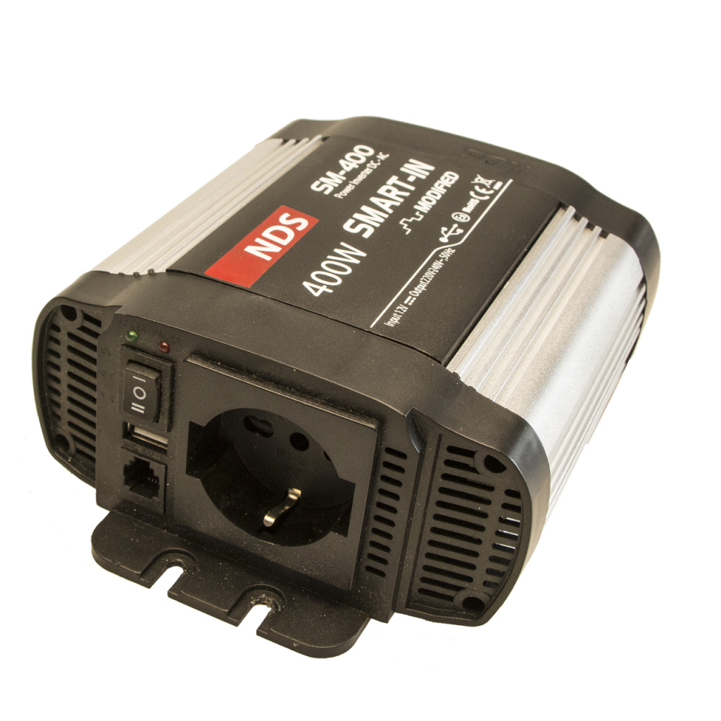 BBAtechniek - NDS SM-400 inverter 12V 400W USB-uitgang (1x)