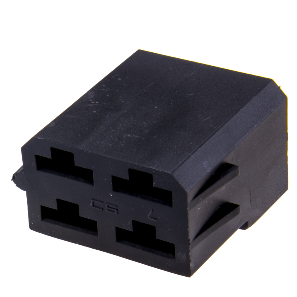 BBAtechniek - Male connectorbehuizing 4-polig zwart (10x)