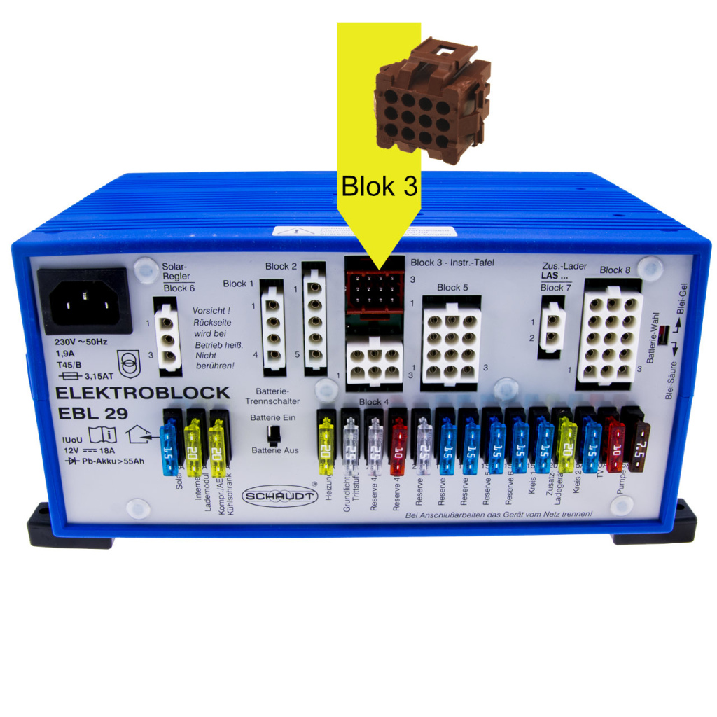 BBAtechniek - MATE-N-LOK 12-polig t.b.v. Schaudt EBL blok 3 (1x)