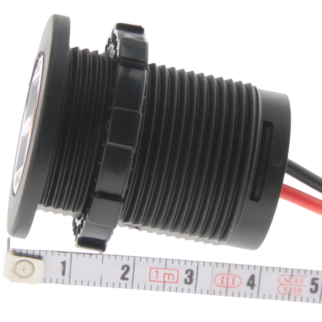 BBAtechniek - USB A-2x 5V 2x2.4A inbouw geen LED zwart (1x)