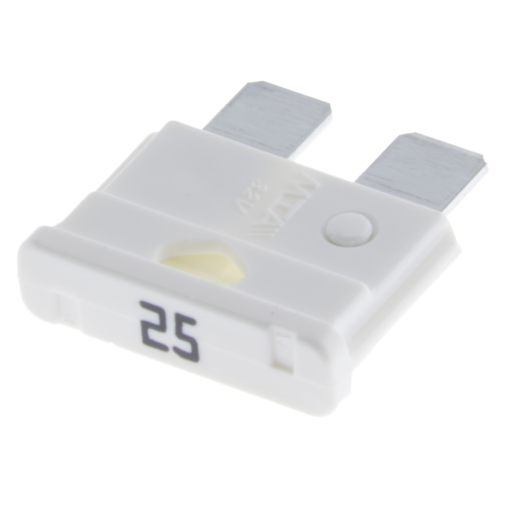BBAtechniek - Standaard steekzekering 25A wit (5x)