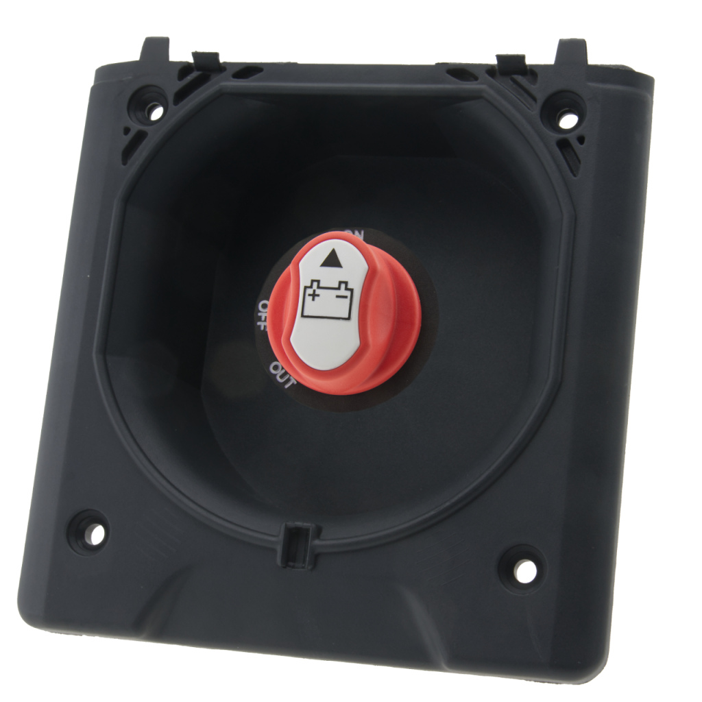 BBAtechniek - Accu hoofdstroomschakelaar 50A + beschermkap (1x)