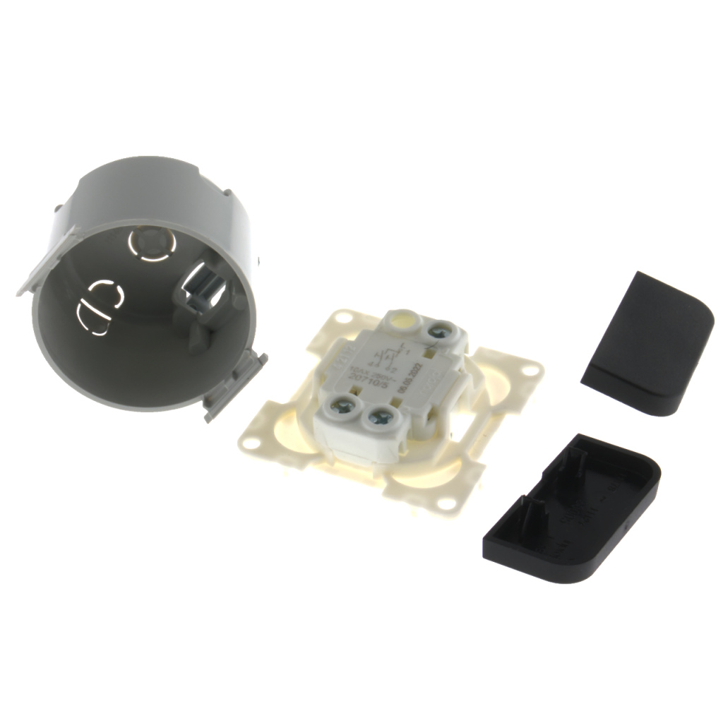 BBAtechniek - S 30.000 wip-serieschakelaar 230V zwart (1x)