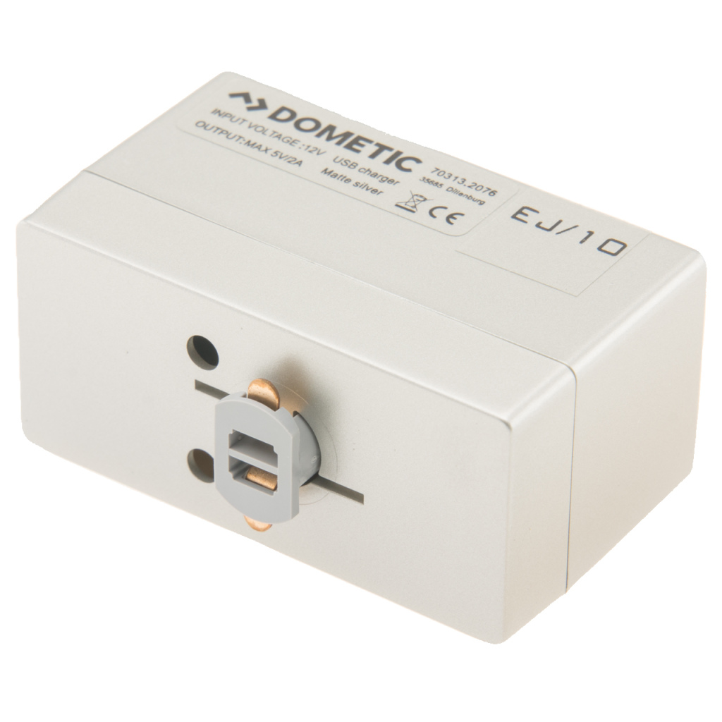 BBAtechniek - USB A-1x 5V 2A Dometic rail mat zilver (1x)