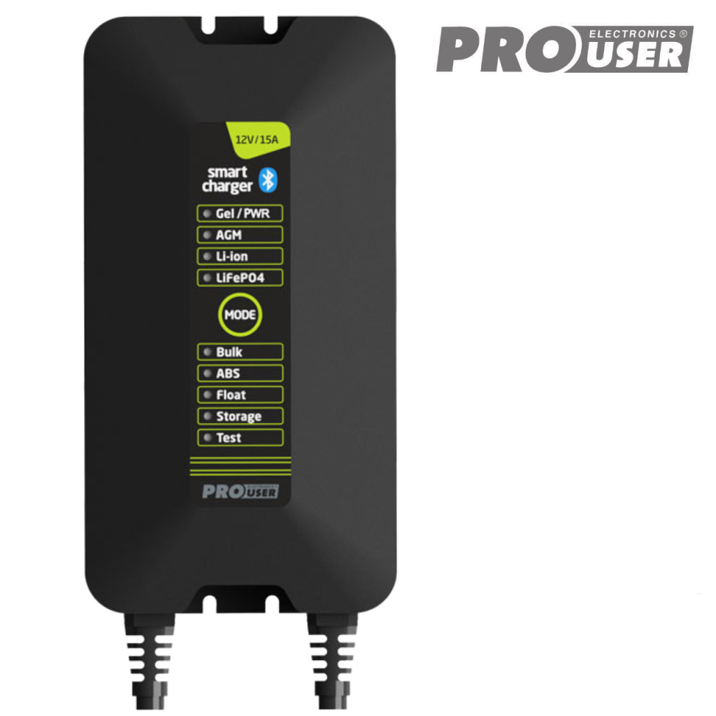 BBAtechniek - 12V 15Ah Pro-User intelligente acculader IBC15(1x)