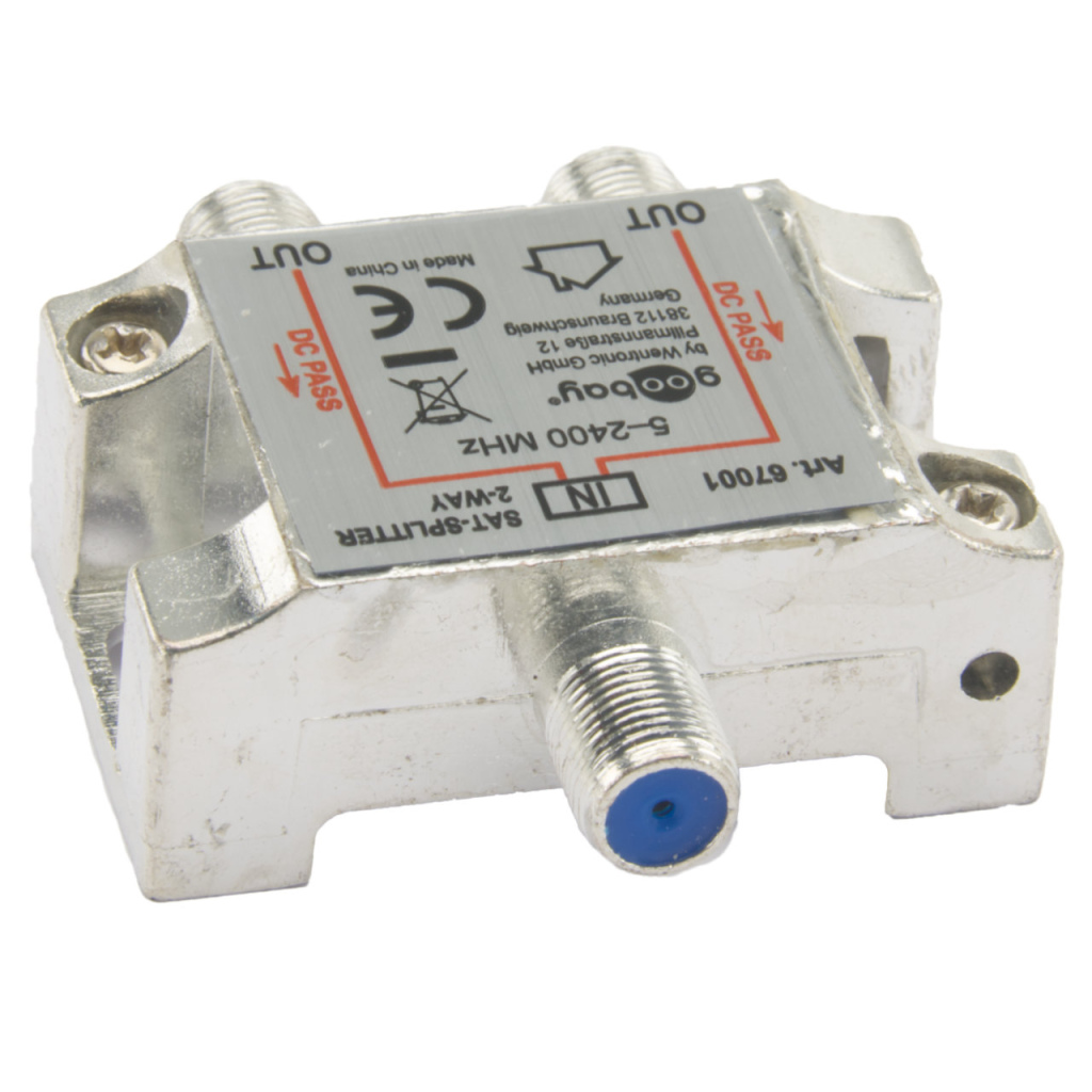 BBAtechniek - Splitter / verdeler Sat-DC 2-weg (1x)