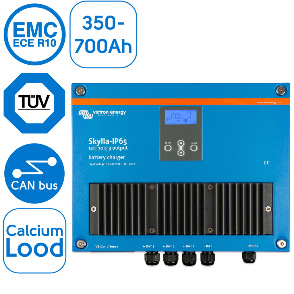 BBAtechniek - Victron Skylla-IP65 12/70 (3) 120-240V (1x) 