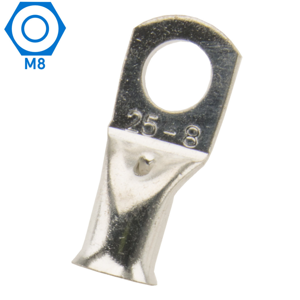 BBAtechniek - 25mm² M8 gesloten kabeloog (10x)