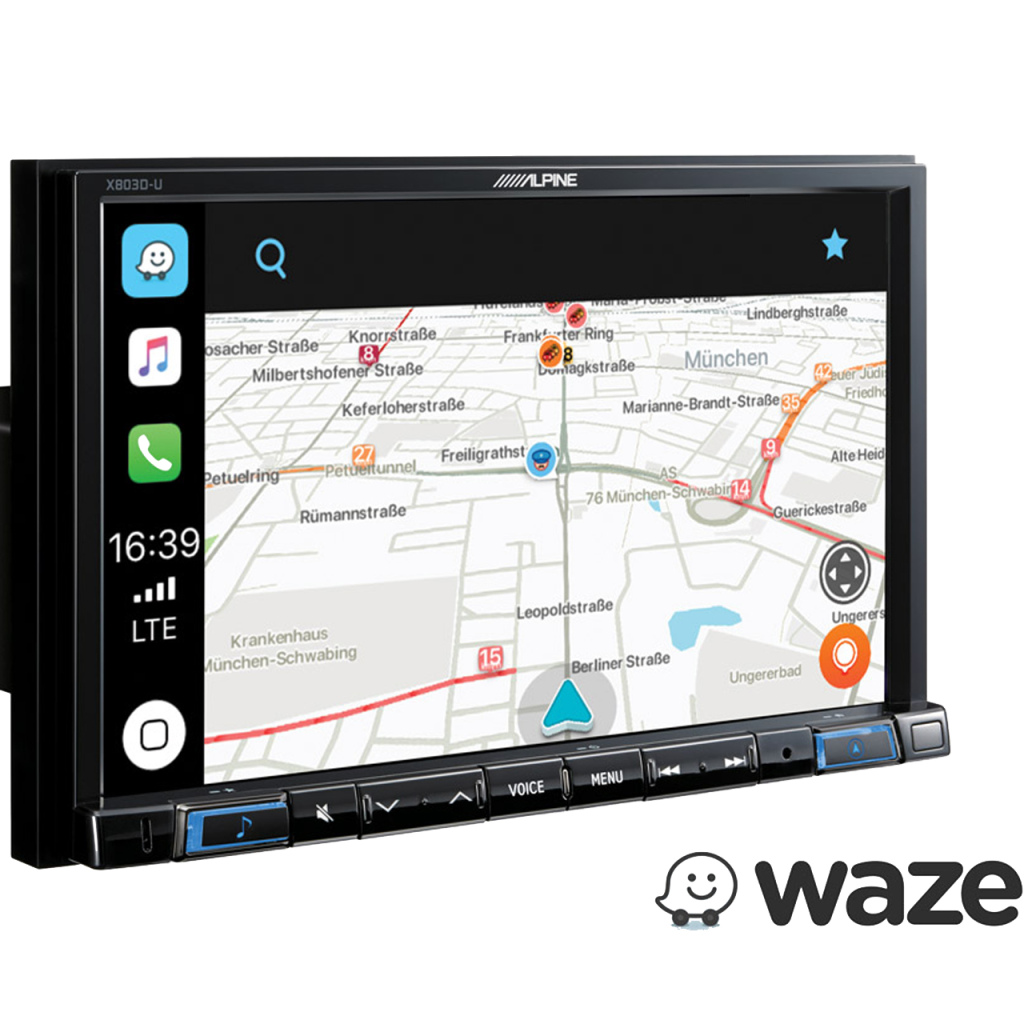 BBAtechniek - 8” Alpine X803DC-U 1DIN voor bovenbed 1DIN (1x) 