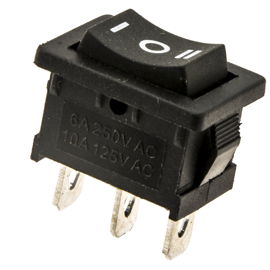 BBAtechniek - 12V 16A 3-polig On-Off-On schakelaar mini (1x)