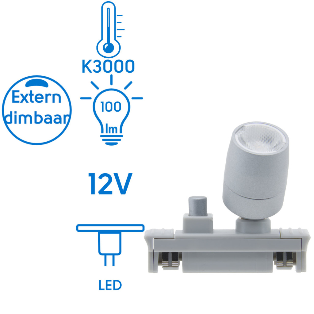 BBAtechniek - Rialto S LED spot met schakelaar 12V 1W (1x)