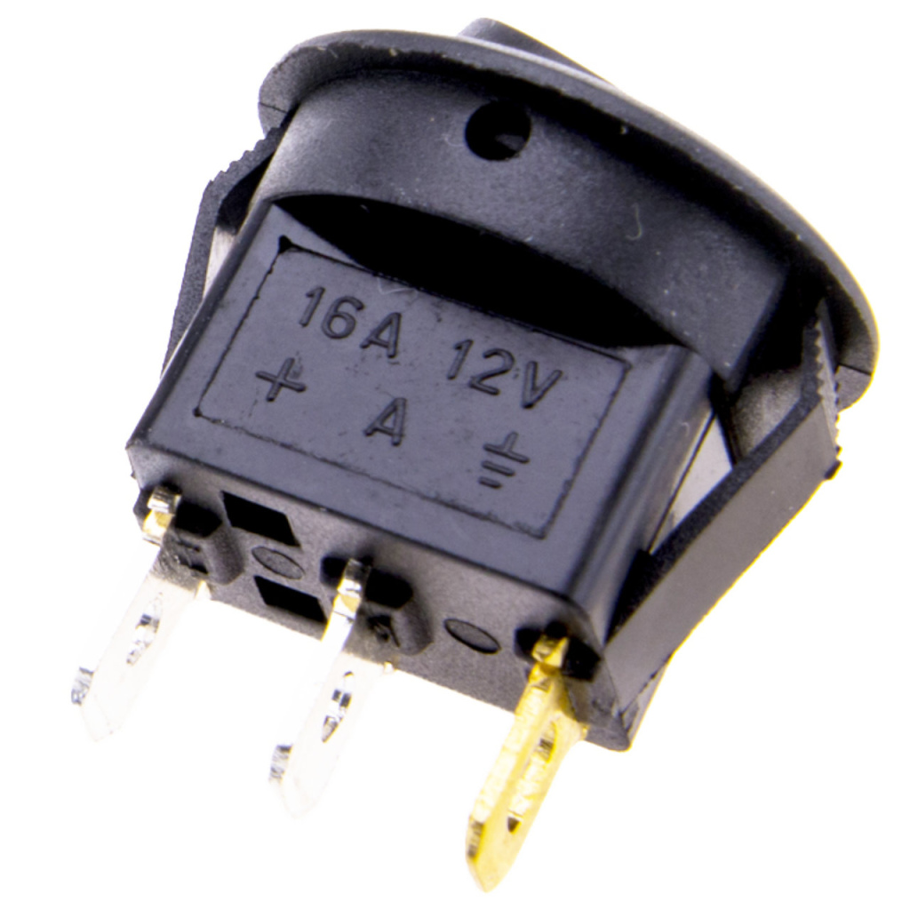 BBAtechniek - 12V 16A 3-polig On-Off schakelaar oranje LED (10x)