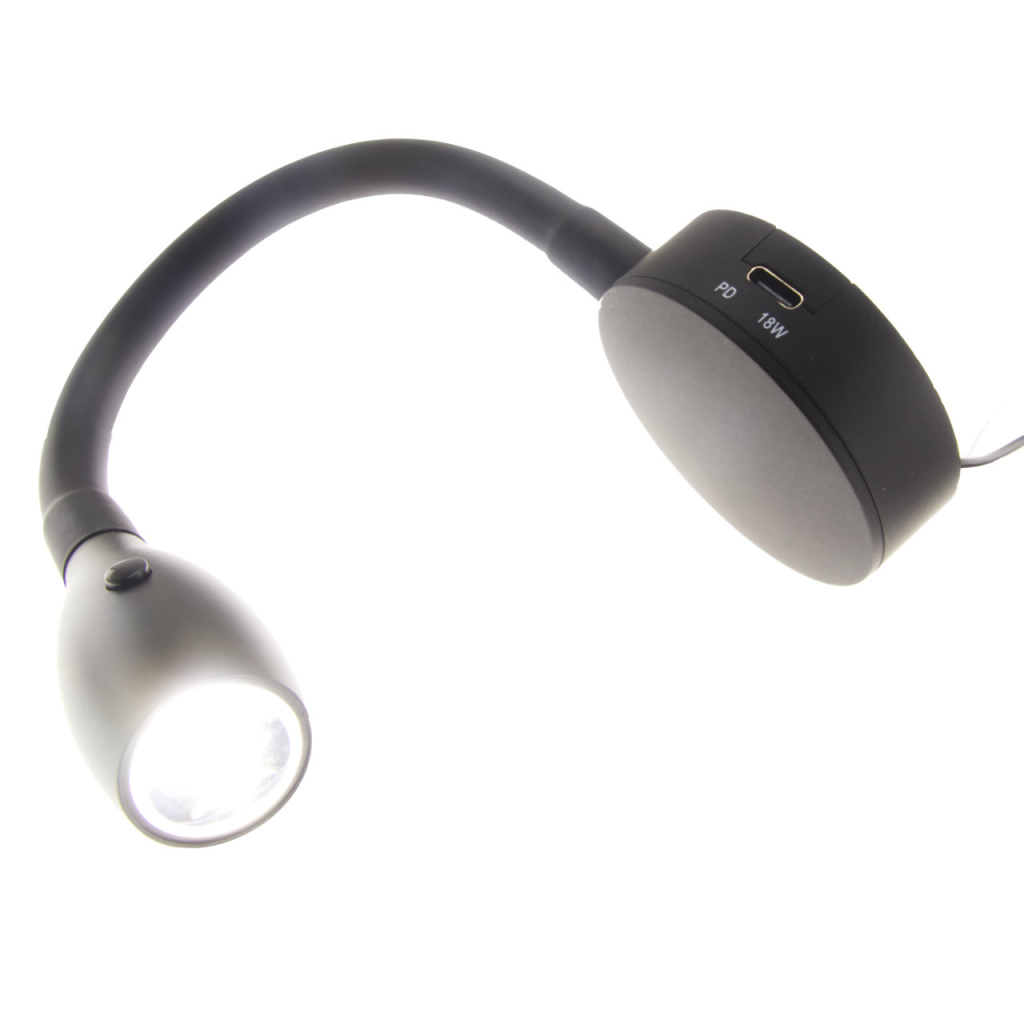 BBAtechniek - Furnaria 2.0 Flex Spot zwart 4000K 150lm (1x)