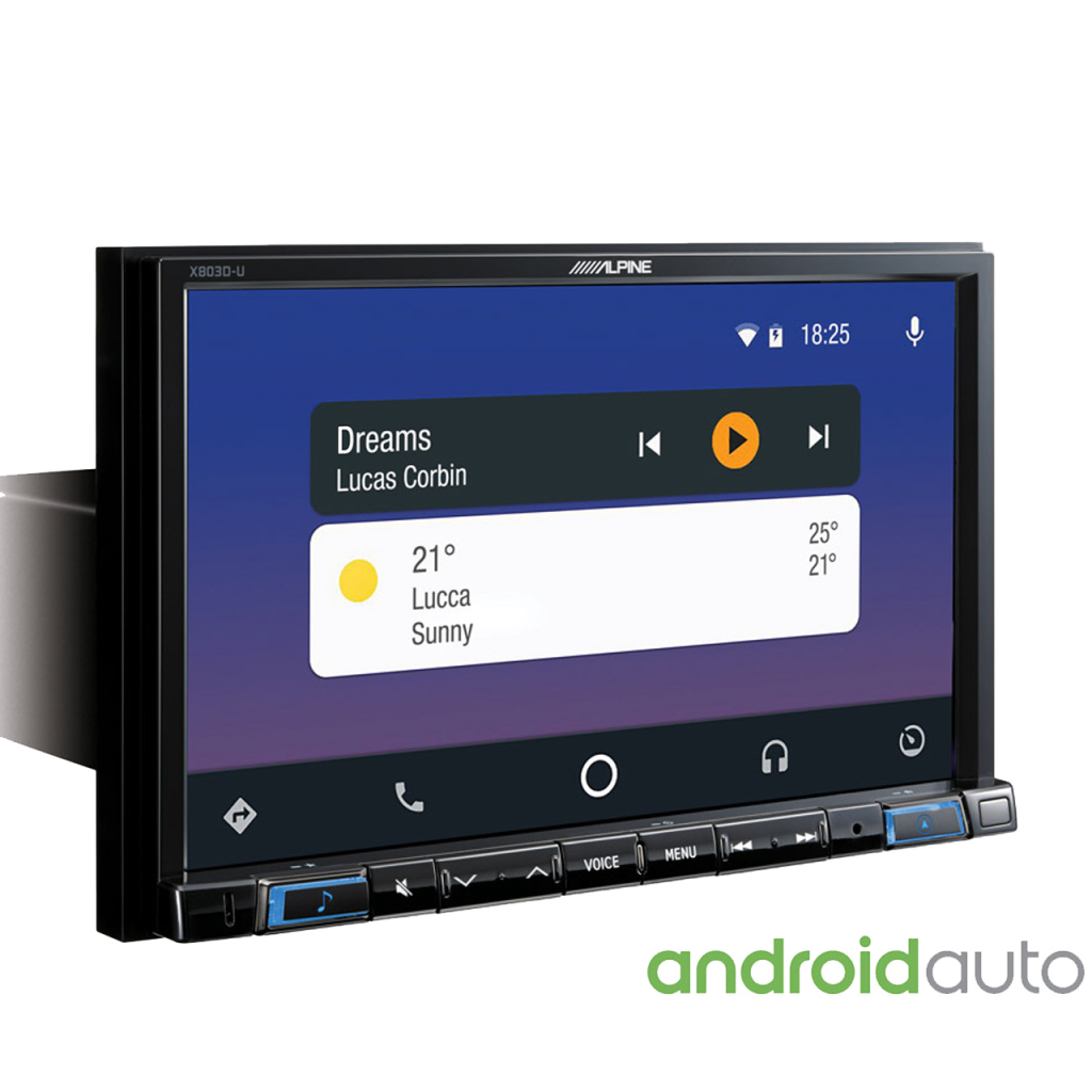 BBAtechniek - 8” Alpine X803DC-U 1DIN voor bovenbed (1x) 