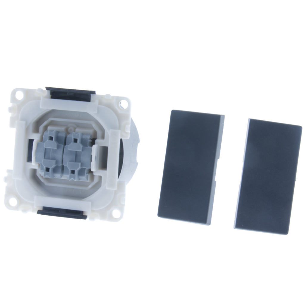 BBAtechniek - Drukvlakschakelaar dubbel 1-polig 10A S20.000 (1x)