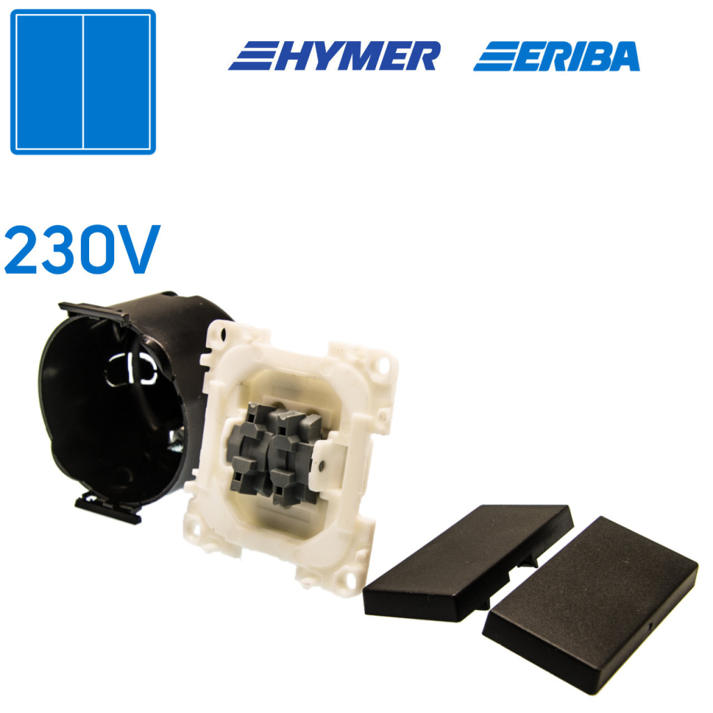 BBAtechniek - Wip-serieschakelaar 230V zwart S20.000 (1x)