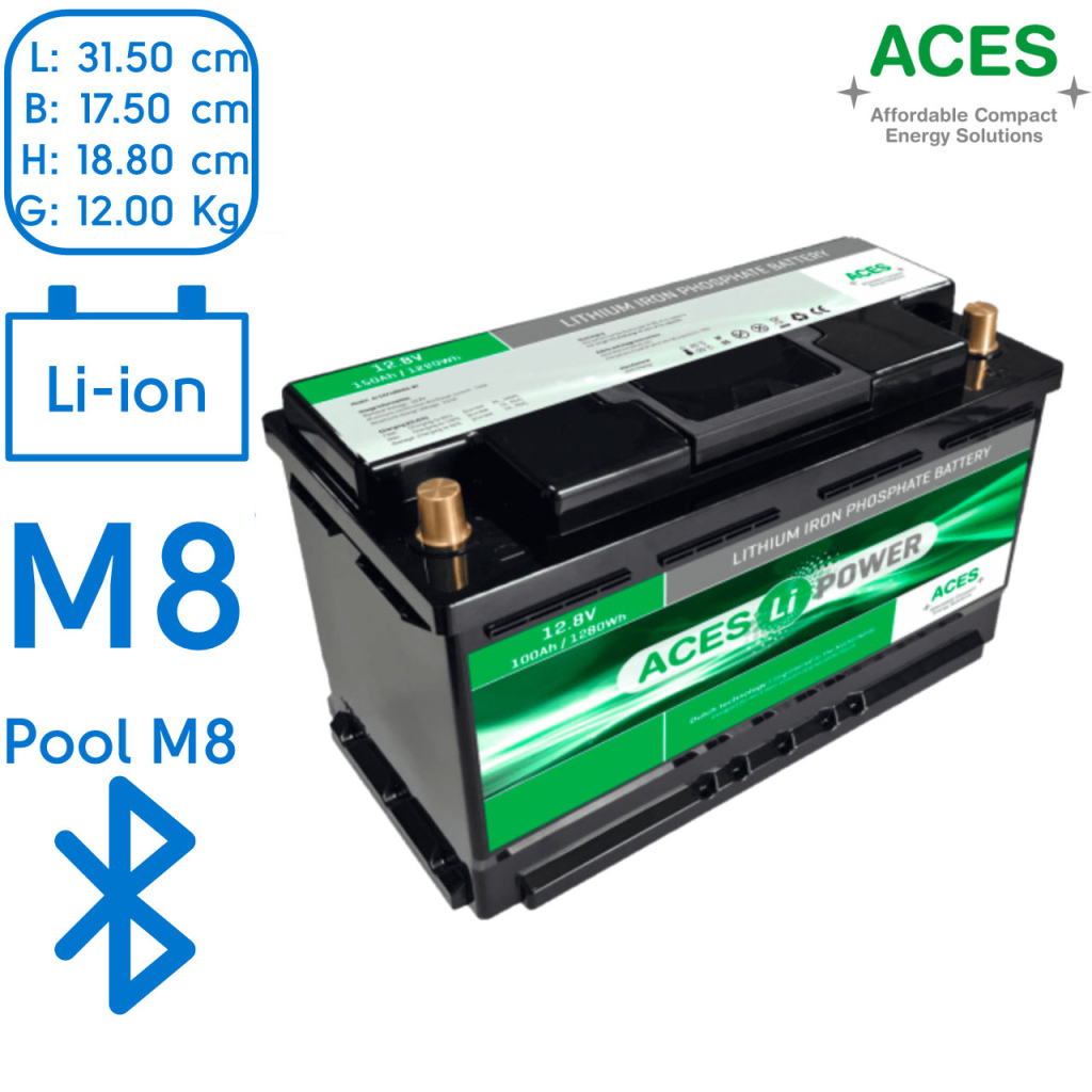 BBAtechniek - 12V 100Ah Aces Lithium accu HFAS (1x)