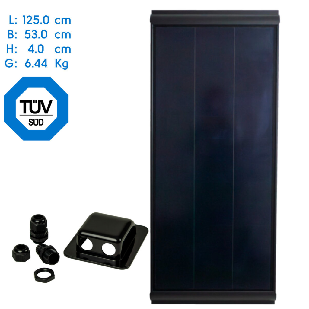 BBAtechniek - 120Wp 125x53x4cm Pro-User zonnepaneel(1x)