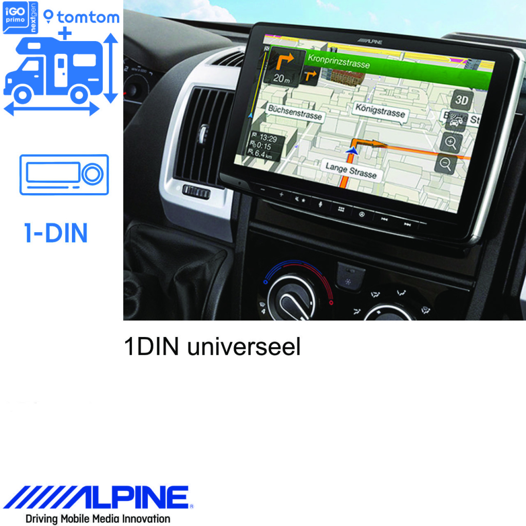 BBAtechniek - 9” INE-F904DC Halo 9 Alpine style 1DIN (1x)