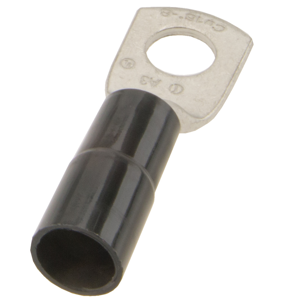 BBAtechniek - 16mm2 M8 gesloten kabeloog geïsoleerd zwart (25x)