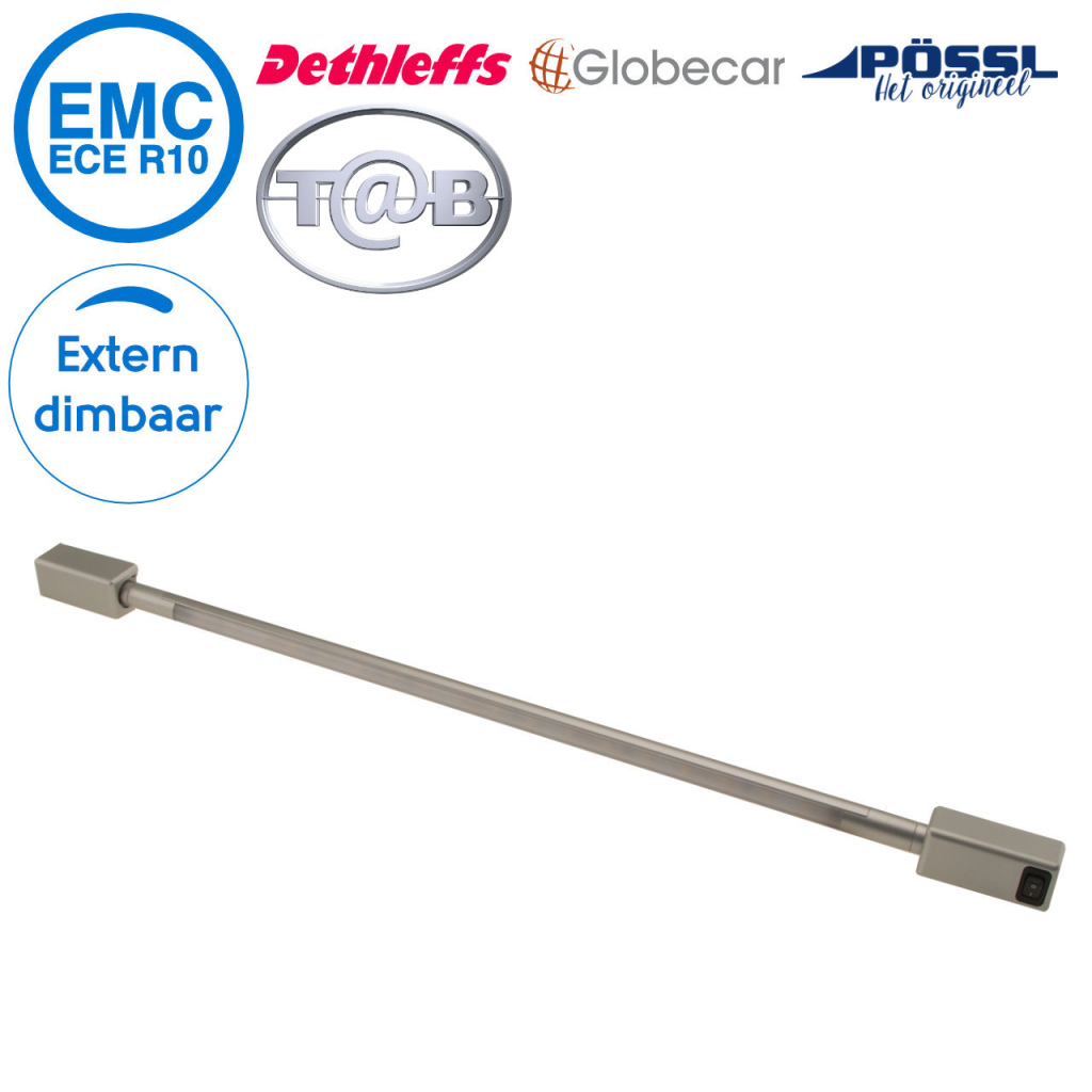 BBAtechniek - Dometic LED tube 12V 1.3W zilver Dometic rail (1x)