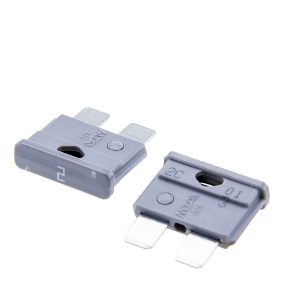 BBAtechniek - Standaard steekzekering 2A grijs (5x)