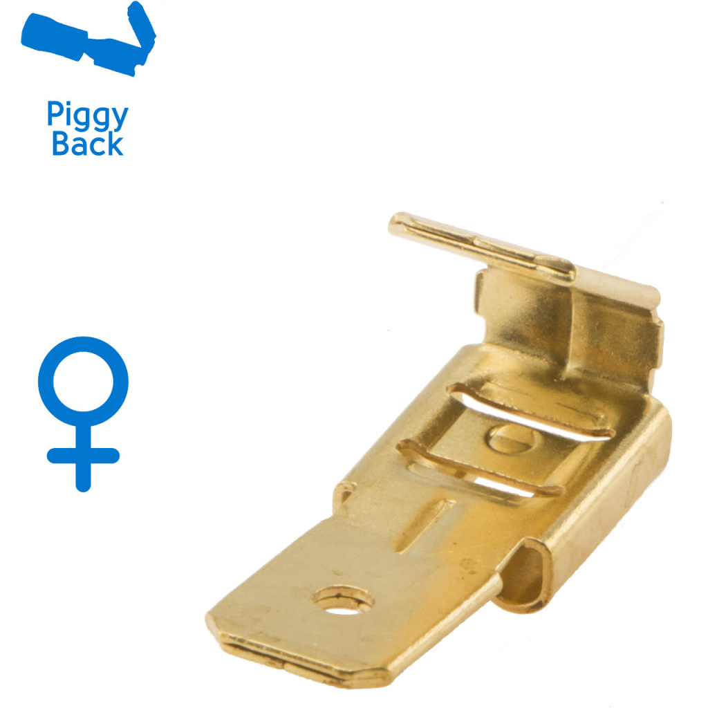 BBAtechniek - Vlakstekerhuls 6.3x0.8mm ongeïsoleerd (100x)