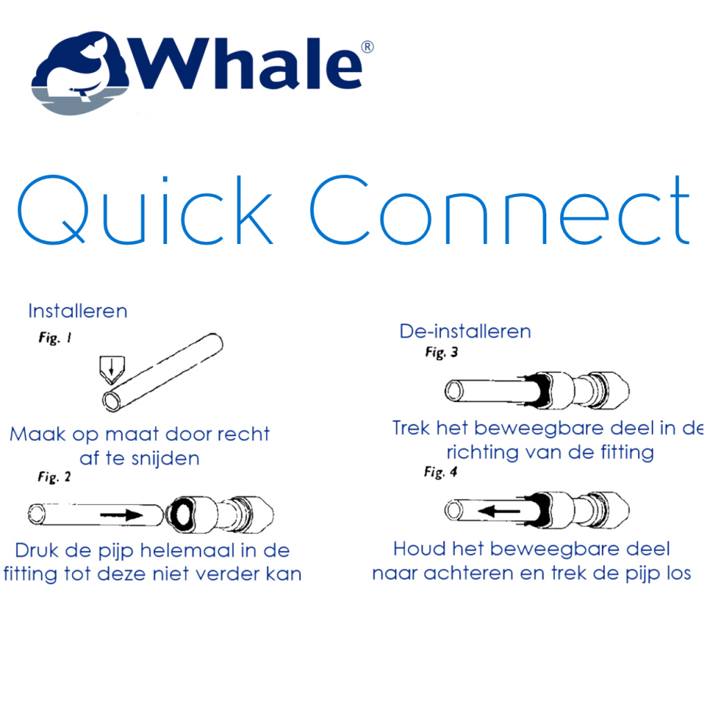 BBAtechniek - Whale Quick Connect afsluitkraan (1x)