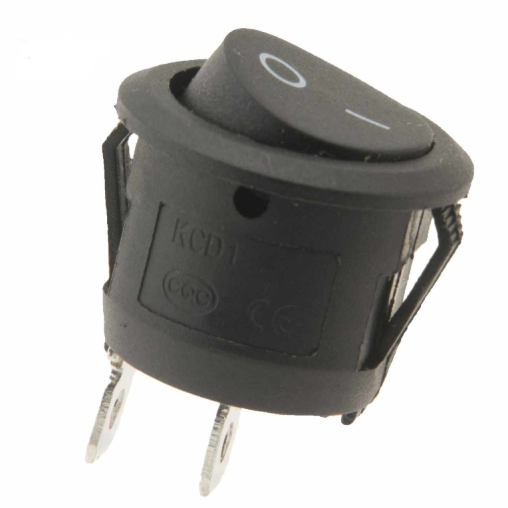 BBAtechniek - 12V 16A 2-polig On-Off schakelaar mini iconen (1x)