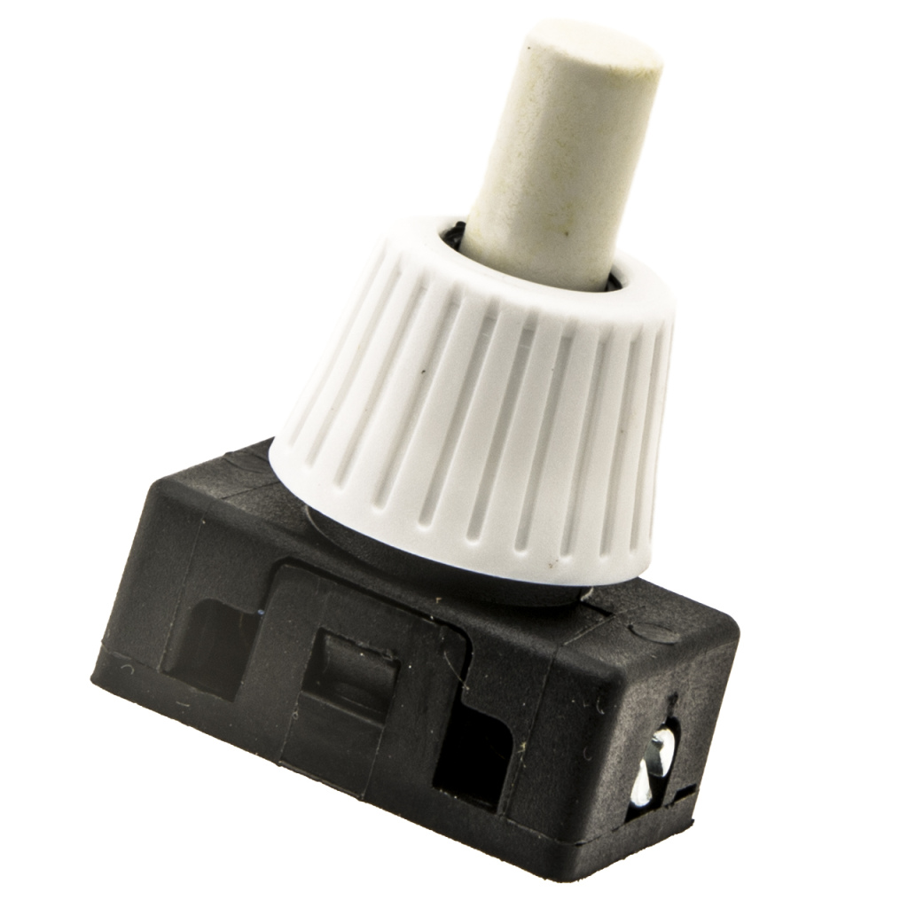 BBAtechniek - 12V On-Off drukschakelaar zwart-wit + wartel (2x)