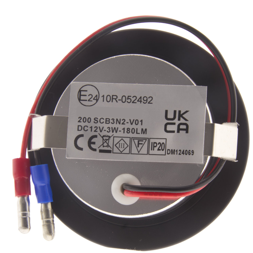 BBAtechniek - Campobasso 12V 3W ronde inbouw LED spot (1x)