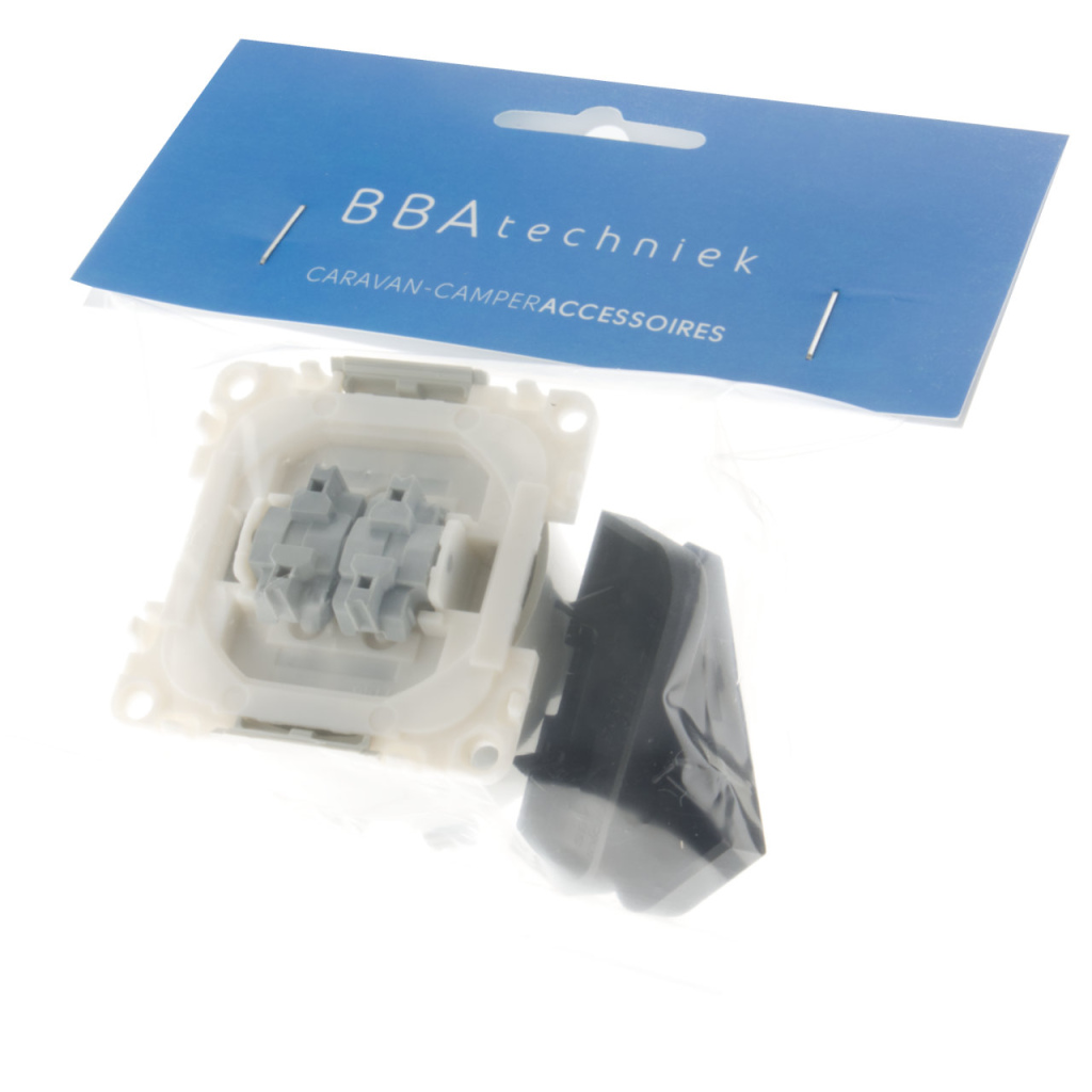 BBAtechniek - S 30.000 wip-serieschakelaar 230V zwart (1x)
