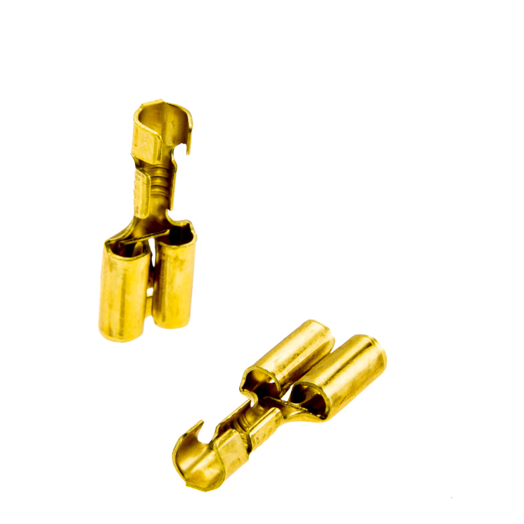 BBAtechniek - Vlakstekerhuls messing 6.3 0.5-1.5mm² (100x)