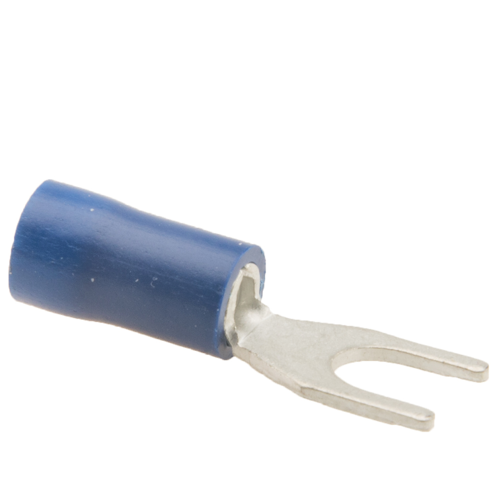 BBAtechniek - Kabelschoen vork M5 Ø5.3mm blauw (100x)